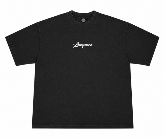 LIVEYOURZ BOX TEE - RETRO BLACK